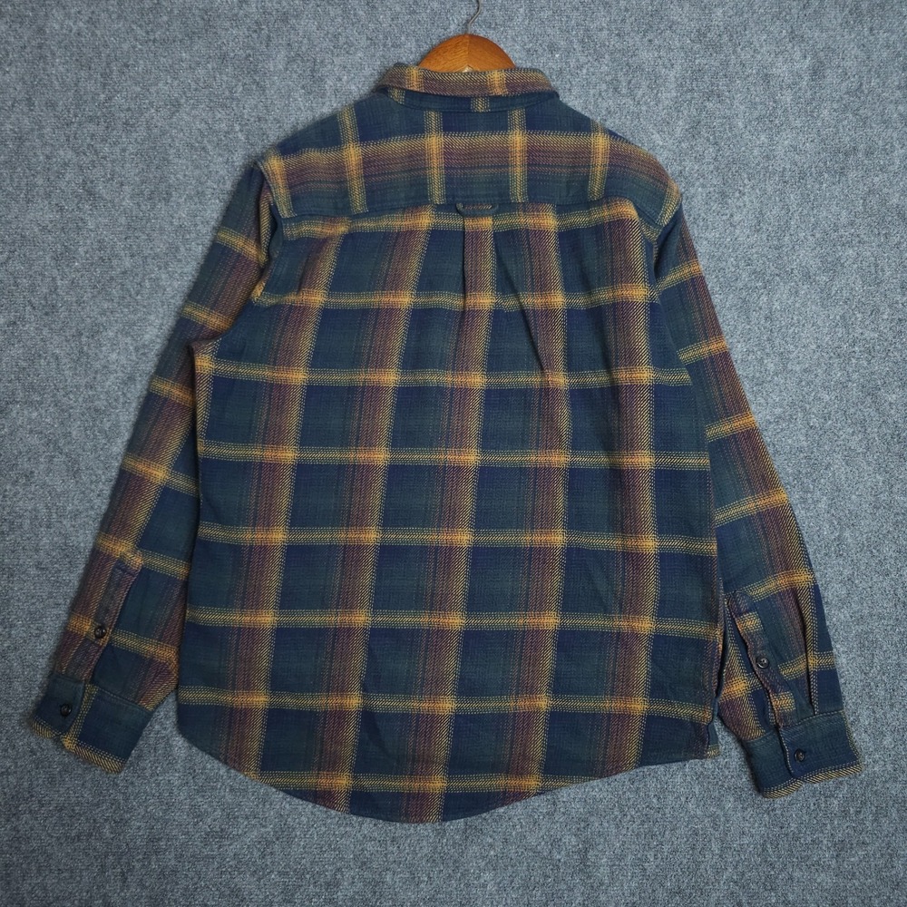 Orvis Flannel Shirt Jacket Mens Large Heavyweight Plaid Button Up Long Sleeve - Picture 5 of 10